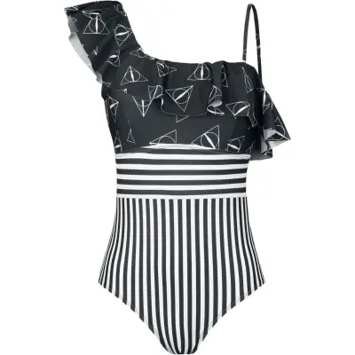 Harry Potter Baddräkt - Deathly Hallows - M - för Dam - flerfärgad