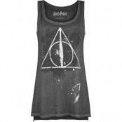 Harry Potter Topp - The Deathly Hallows - S 4XL - för Dam - mörkgrå