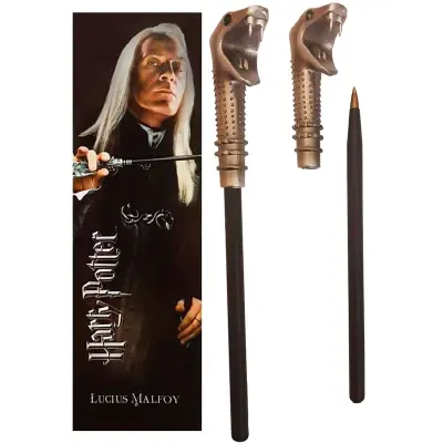 Harry Potter Lucius Malfoy wand pend and bookmark
