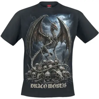 Spiral T-shirt - Draco Mortis - S 4XL - för Herr - svart