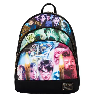 Harry Potter by Loungefly Backpack Trilogy Triple Pocket