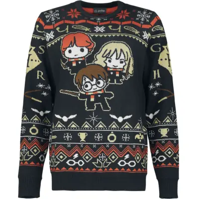 Harry Potter Christmas jumper - Chibi - L XL - för Dam - flerfärgad