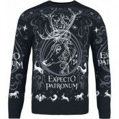 Harry Potter Christmas jumper - Expecto Patronum - S M - för Herr - flerfärgad