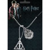 Harry Potter - Crest & Hallows Dog Tags with ball chain
