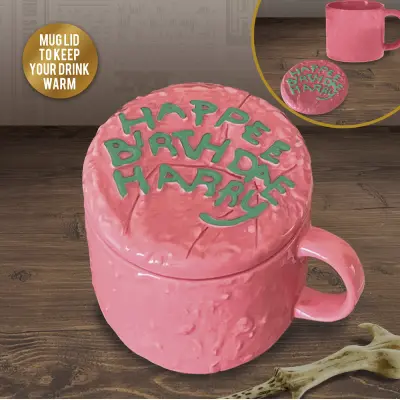 Harry Potter - Happee Birthdae - Cake Shaped Mug With Lid