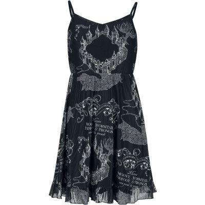 Harry Potter Kort klänning - Marauder's map - M XXL - för Dam - flerfärgad