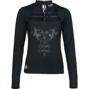 Harry Potter Långärmad tröja - Dark Academia Nocturnal Stroll with Owls - S XXL - för Dam - svart