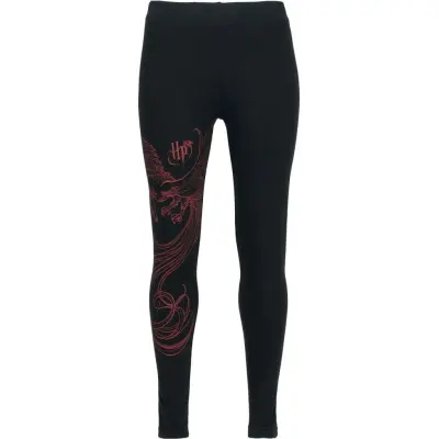 Harry Potter Leggings - Phoenix - S 3XL - för Dam - svart