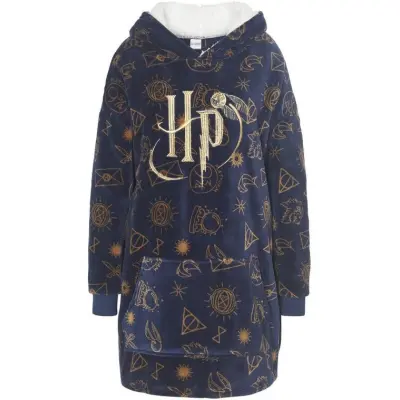 Harry Potter Luvtröja - Logo - Oversize - Kuschelpullover - för Dam - blå