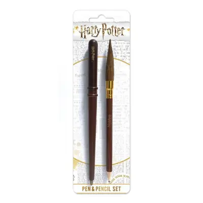 Harry Potter - Pen & Pencil Set - Wand & Broon