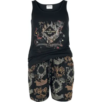 Harry Potter Pyjamas - Marauder's map - S XL - för Dam - svart