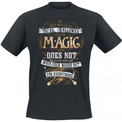 Harry Potter T-shirt - Magic - L - för Herr - svart