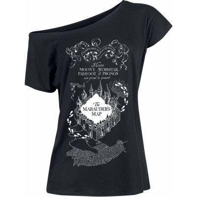 Harry Potter T-shirt - Marauder's Map - S L - för Dam - svart