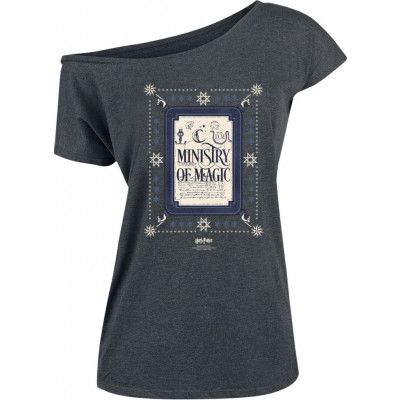 Harry Potter T-shirt - Ministery Of Magic - M - för Dam - grå