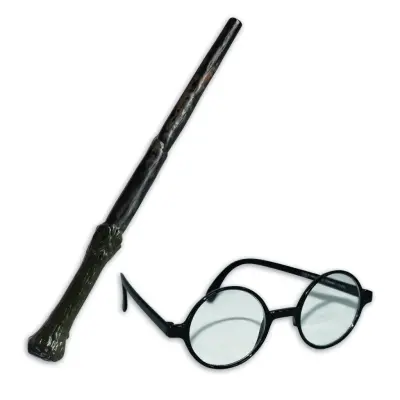 Rubies - Harry Potter Wand & Glasses Set