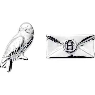 Harry Potter Örhängesset - Hedwig & Brief - för  silverfärgad