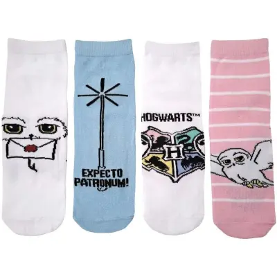 Harry Potter Strumpor - Expecto Patronum - Hedwig - Hogwarts - EU 35-38 EU 39-42 - för Dam - flerfärgad