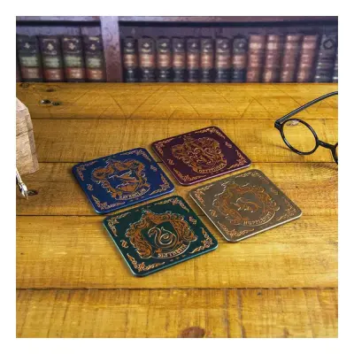 Hogwarts Crest Glasunderlägg - 4-pack