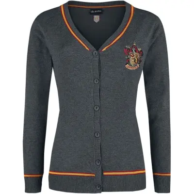 Harry Potter Cardigan - Gryffindor - XS L - för Dam - gråmelerad