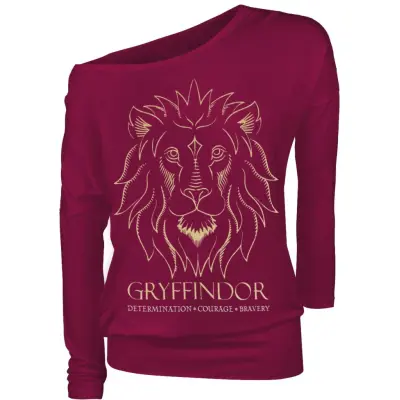 Harry Potter Långärmad tröja - Gryffindor - S XL - för Dam - röd