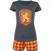Harry Potter Pyjamas - Gryffindor Quidditch - XS 5XL - för Dam - grå/röd/gul