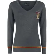 Harry Potter Stickad jumper - Gryffindor - XS 5XL - för Dam - gråmelerad