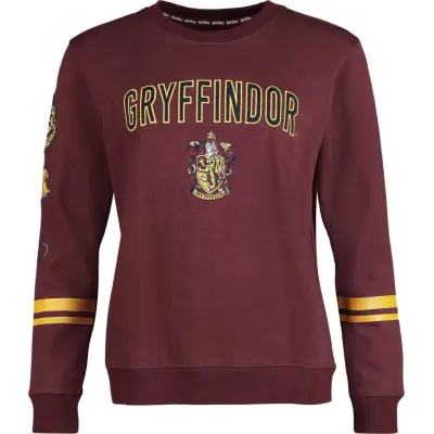 Harry Potter Sweatshirt - Gryffindor - Antic - S XXL - för Dam - vinröd