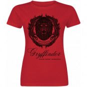 Harry Potter T-shirt - Gryffindor - Courage Bravery Determination - S XXL - för Dam - röd