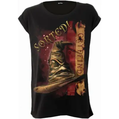 Harry Potter T-shirt - Gryffindor Hat - S XXL - för Dam - svart