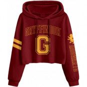 Harry Potter - Womens College Style Cropped Gryffindor Hoodie