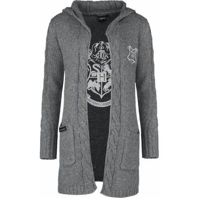 Harry Potter Cardigan - Hogwarts - S 3XL - för Dam - grå