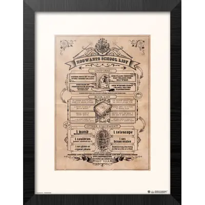 Harry Potter - Hogwarts School List - Collector Print '30X40Cm'