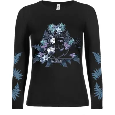 Harry Potter Långärmad tröja - Hogwarts - L XXL - för Dam - svart