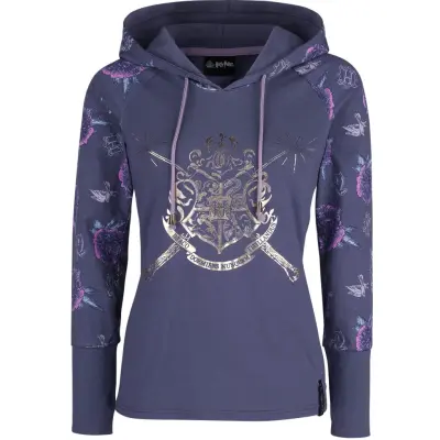 Harry Potter Luvtröja - Hogwart's Crest - S 5XL - för Dam - syrénlila