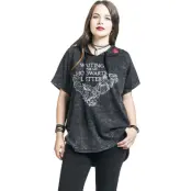 Harry Potter T-shirt - Hogwarts Letter - Waiting - M 3XL - för Dam - mörkgrå