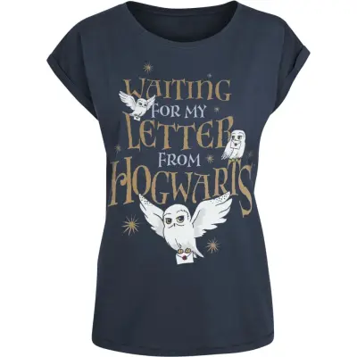 Harry Potter T-shirt - Hogwarts Letter - XS 5XL - för Dam - mörkblå