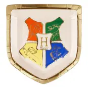 Papperstallrikar Harry Potter™ Hogwarts Sköld - 6-pack