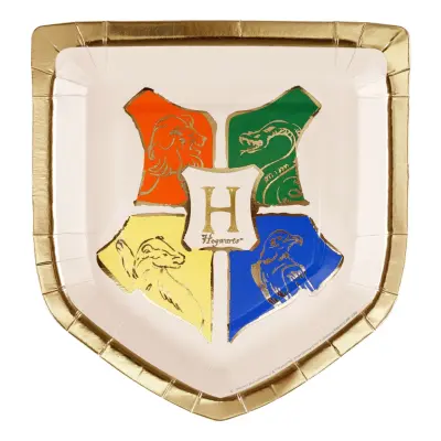 Papperstallrikar Harry Potter™ Hogwarts Sköld - 6-pack
