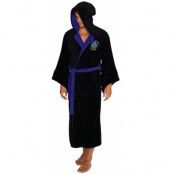 Harry Potter Ravenclaw Fleece Bathrobe Black Blue Oversized Hood & Sleeves