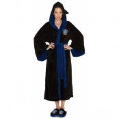 Harry Potter Ravenclaw Ladies Black Fleece Robe With Hood & House