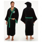 Harry Potter Slytherin Fleece Bathrobe Black Oversized Hood & Sleeves