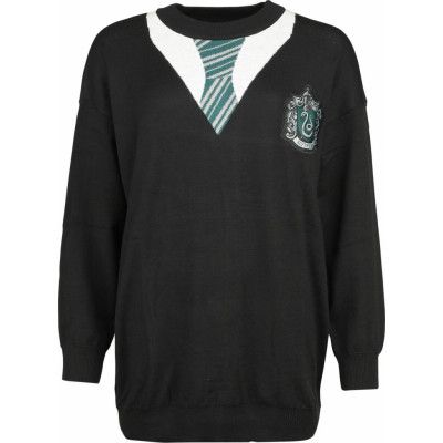 Harry Potter Stickad jumper - Slytherin - S XL - för Dam - svart
