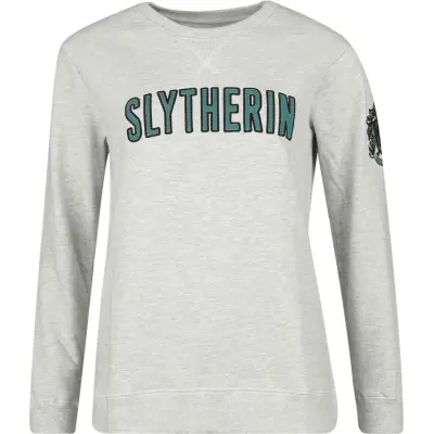 Harry Potter Sweatshirt - Slytherin - S XL - för Dam - grå