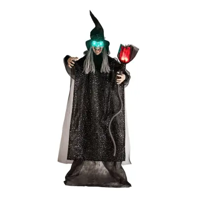 Stående Häxa med Ljud, Ljus och Rörelser