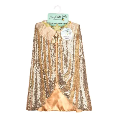 Cape för Barn Guldpaljetter