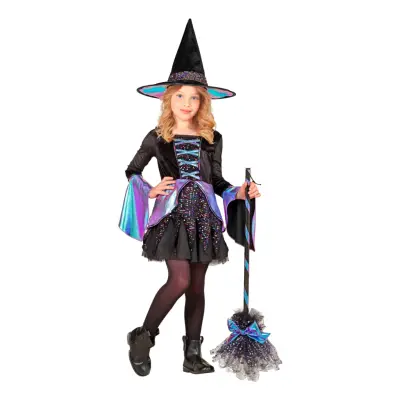 Glittrig Häxa Barn Maskeraddräkt - Medium