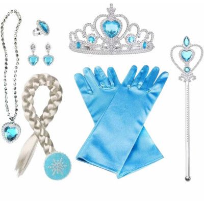 Prinsessutklädnad Set Silver&Blått